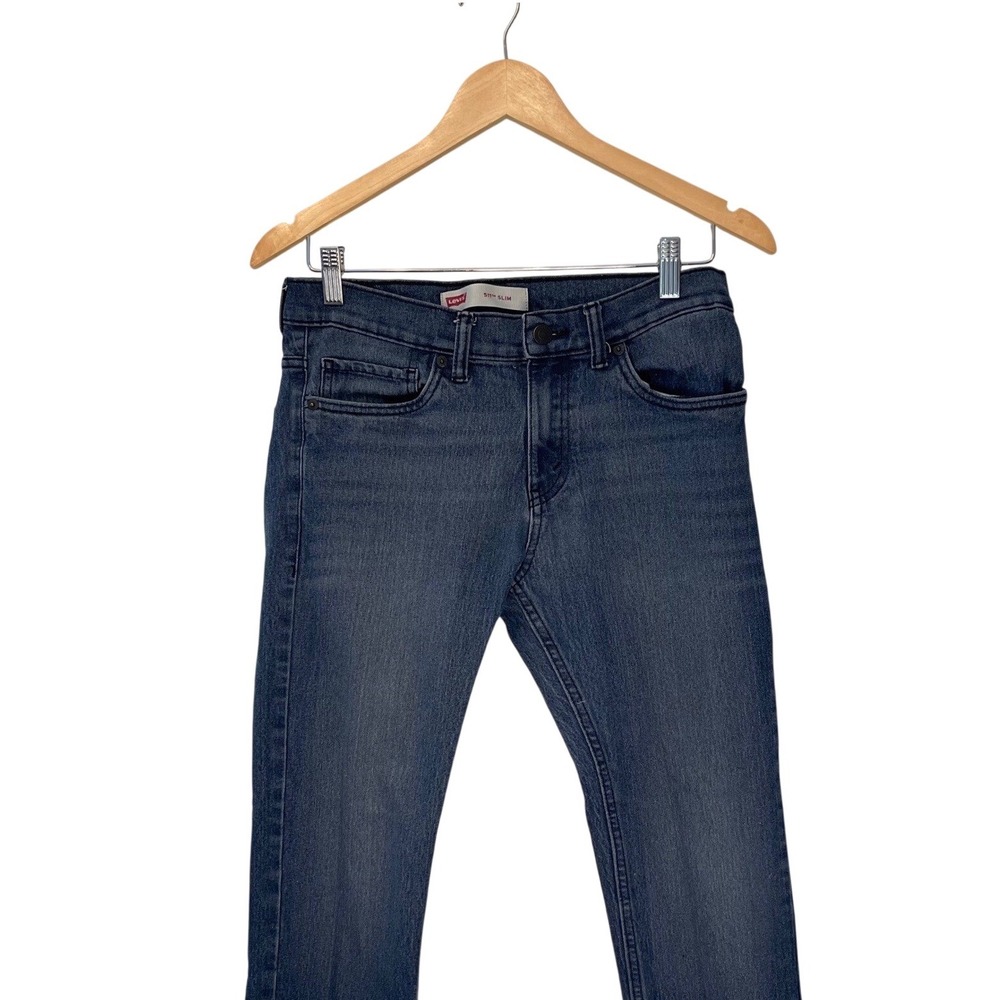 Levi's 511 Slim Fit Boys Jeans Size 16 Reg Denim Blue Kids Casual 28x28 Straight